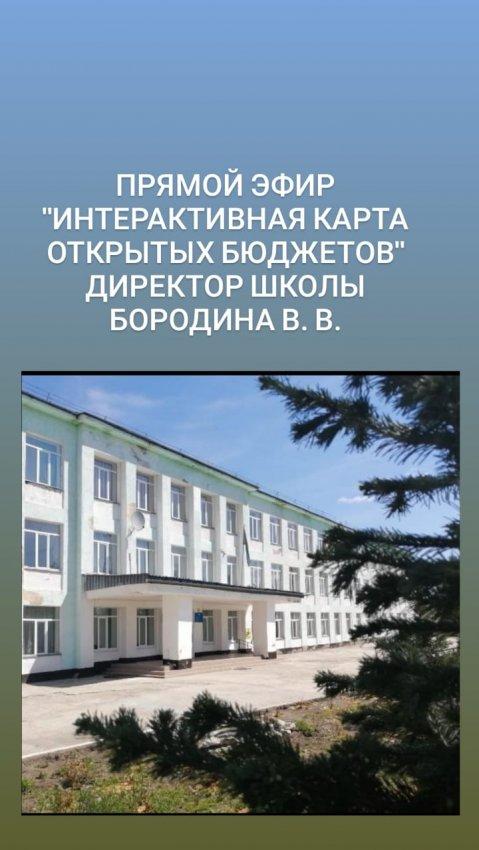 Прямой эфир "Интерактивная карта открытых бюджетов" директор школы Бородина В.В.